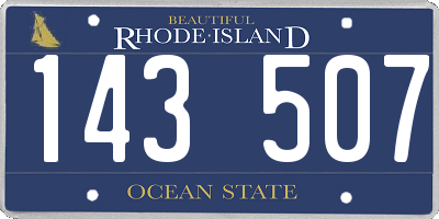 RI license plate 143507