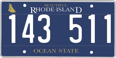 RI license plate 143511