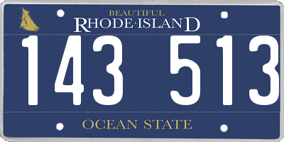 RI license plate 143513