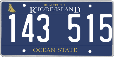 RI license plate 143515