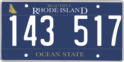 RI license plate 143517