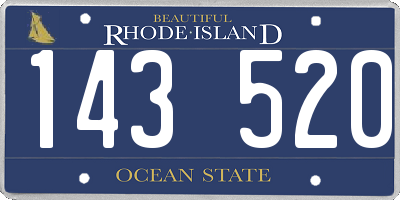 RI license plate 143520