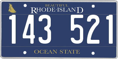RI license plate 143521