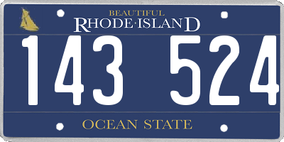 RI license plate 143524
