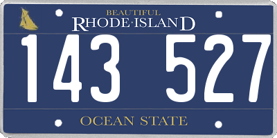 RI license plate 143527