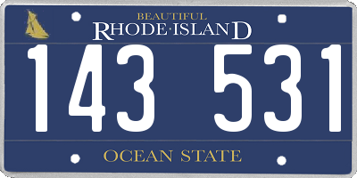 RI license plate 143531