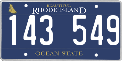RI license plate 143549