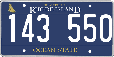 RI license plate 143550