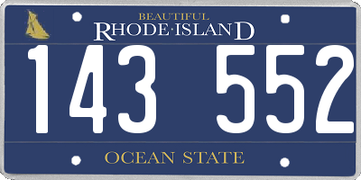 RI license plate 143552