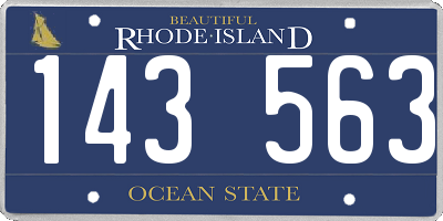 RI license plate 143563