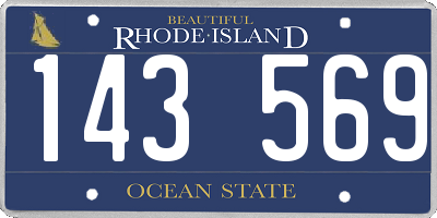 RI license plate 143569