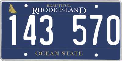RI license plate 143570