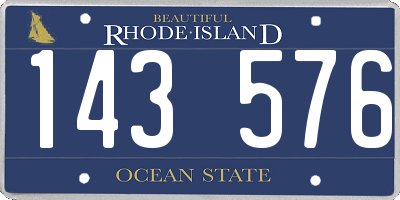 RI license plate 143576