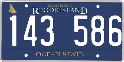 RI license plate 143586