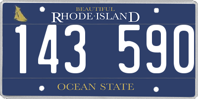 RI license plate 143590