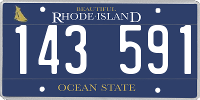 RI license plate 143591