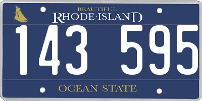 RI license plate 143595