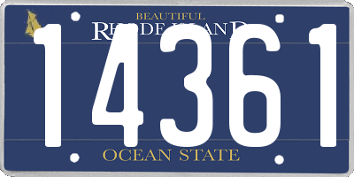 RI license plate 14361