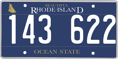 RI license plate 143622