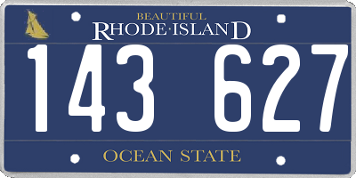 RI license plate 143627