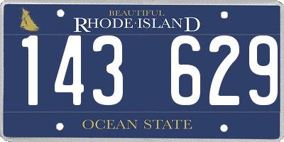 RI license plate 143629