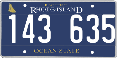 RI license plate 143635