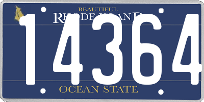 RI license plate 14364