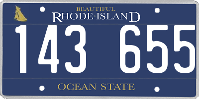 RI license plate 143655