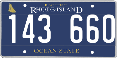 RI license plate 143660