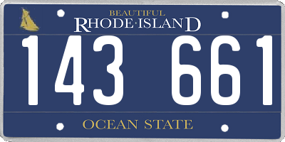 RI license plate 143661