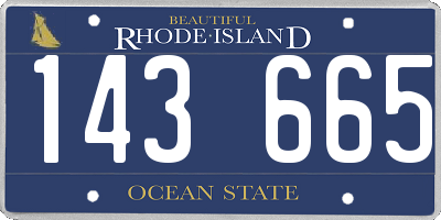 RI license plate 143665