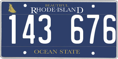 RI license plate 143676