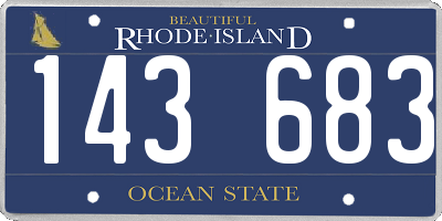 RI license plate 143683