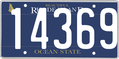 RI license plate 14369