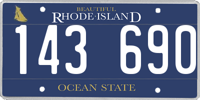 RI license plate 143690