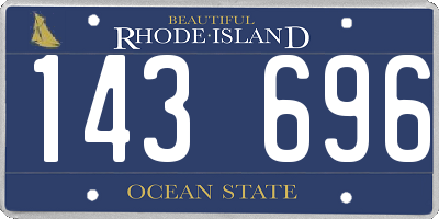 RI license plate 143696