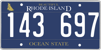 RI license plate 143697