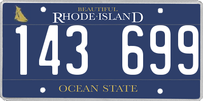 RI license plate 143699