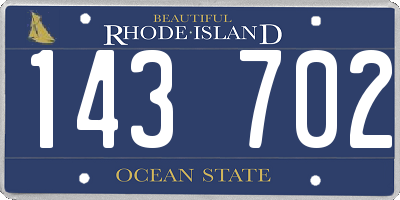 RI license plate 143702
