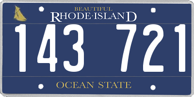 RI license plate 143721