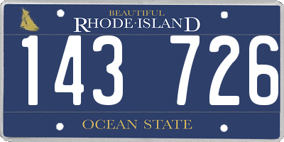 RI license plate 143726
