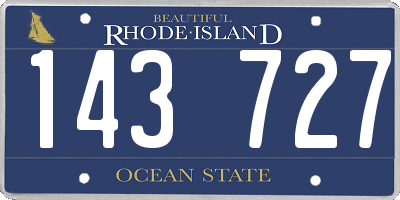 RI license plate 143727