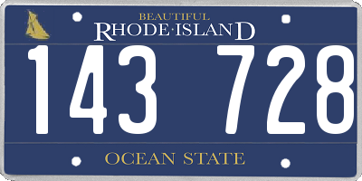 RI license plate 143728