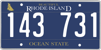 RI license plate 143731