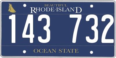 RI license plate 143732
