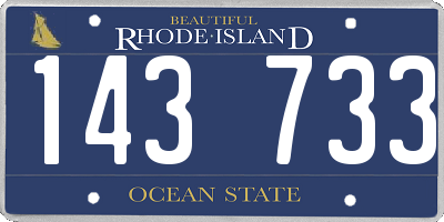RI license plate 143733