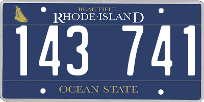 RI license plate 143741