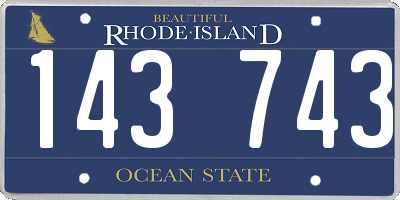 RI license plate 143743