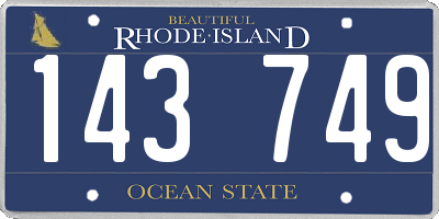 RI license plate 143749