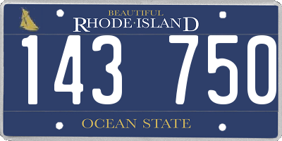 RI license plate 143750
